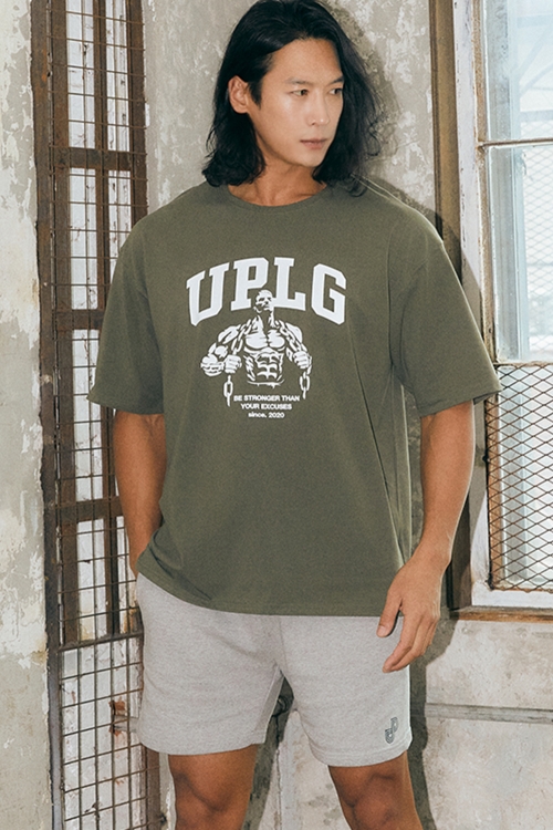 UPLG 짐웨어로고 오버핏 티셔츠
